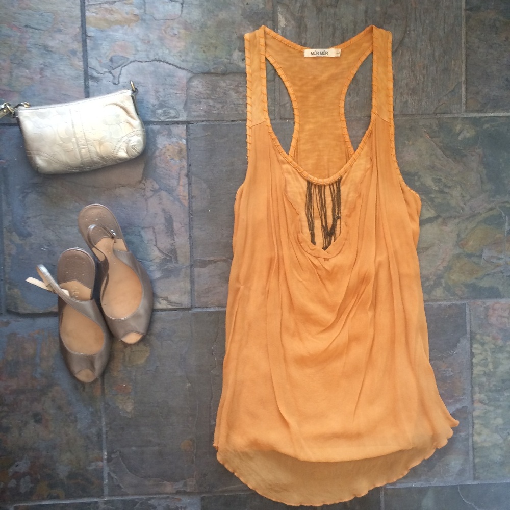 Mur Mur Orange Racerback Tank